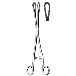 Rampley Sponge Forceps, Straight, Serrated, 9.75