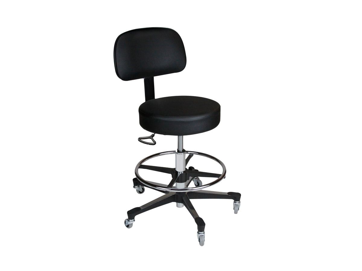 Blickman 1212 Deluxe Exam Stool with aluminum base
