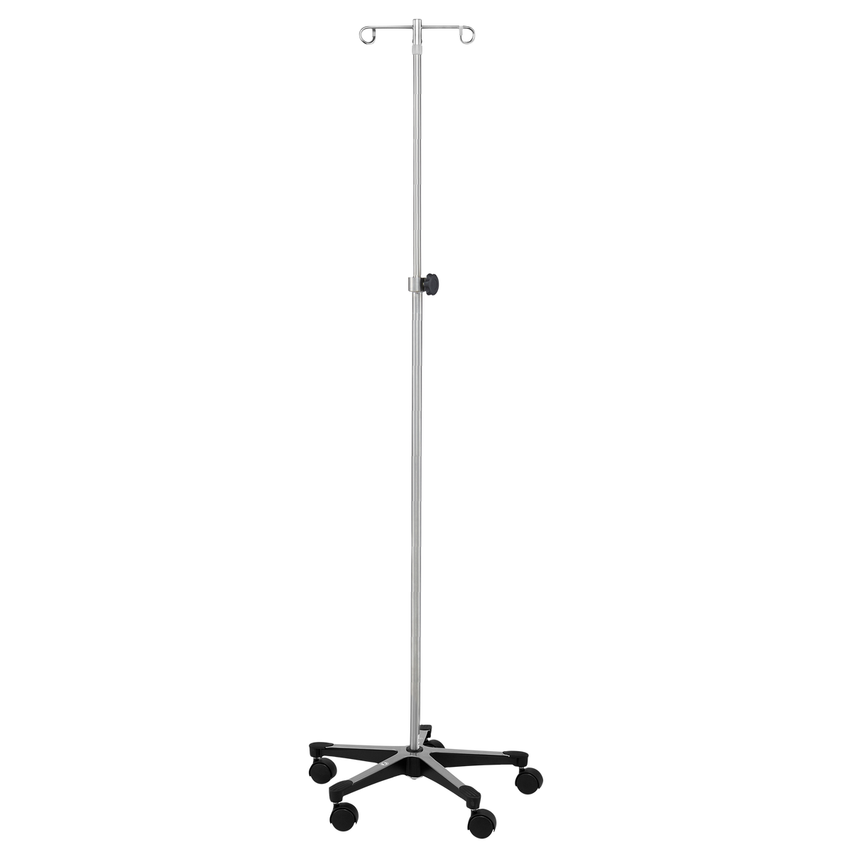 Blickman 1315 Tru-Loc chrome IV stand, 5-leg base