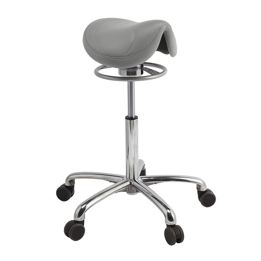 Brewer 135 Series Saddle Stools - Jumper 135JS & Amazone 135AS - Amazone (13" seat) / Low height / Dove Gray