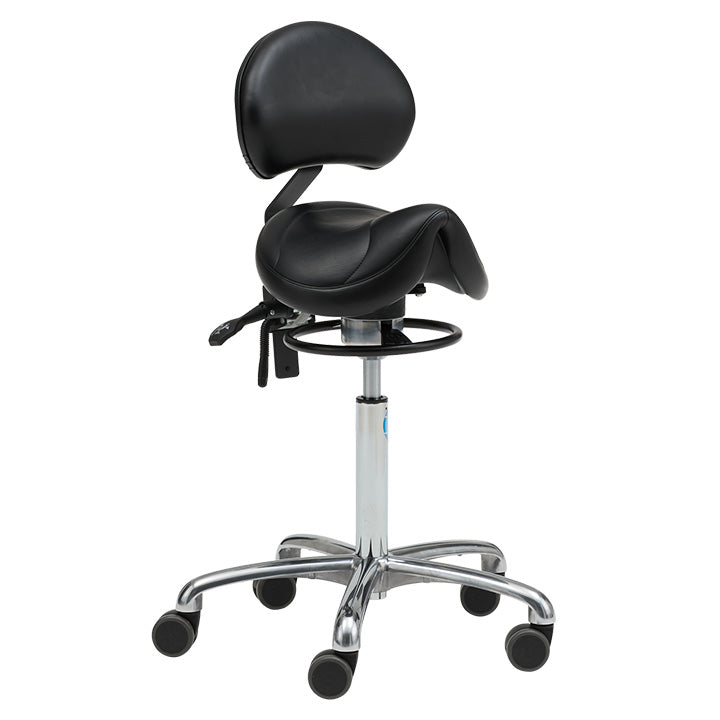 Brewer 135ASB-LS Amazone saddle stool with backrest