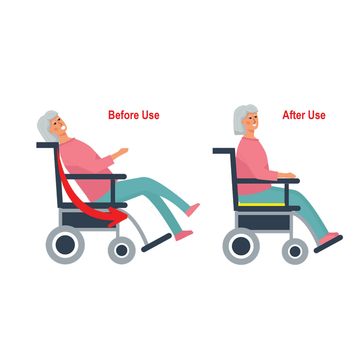 One-Way Slide Cushion in use on a chair