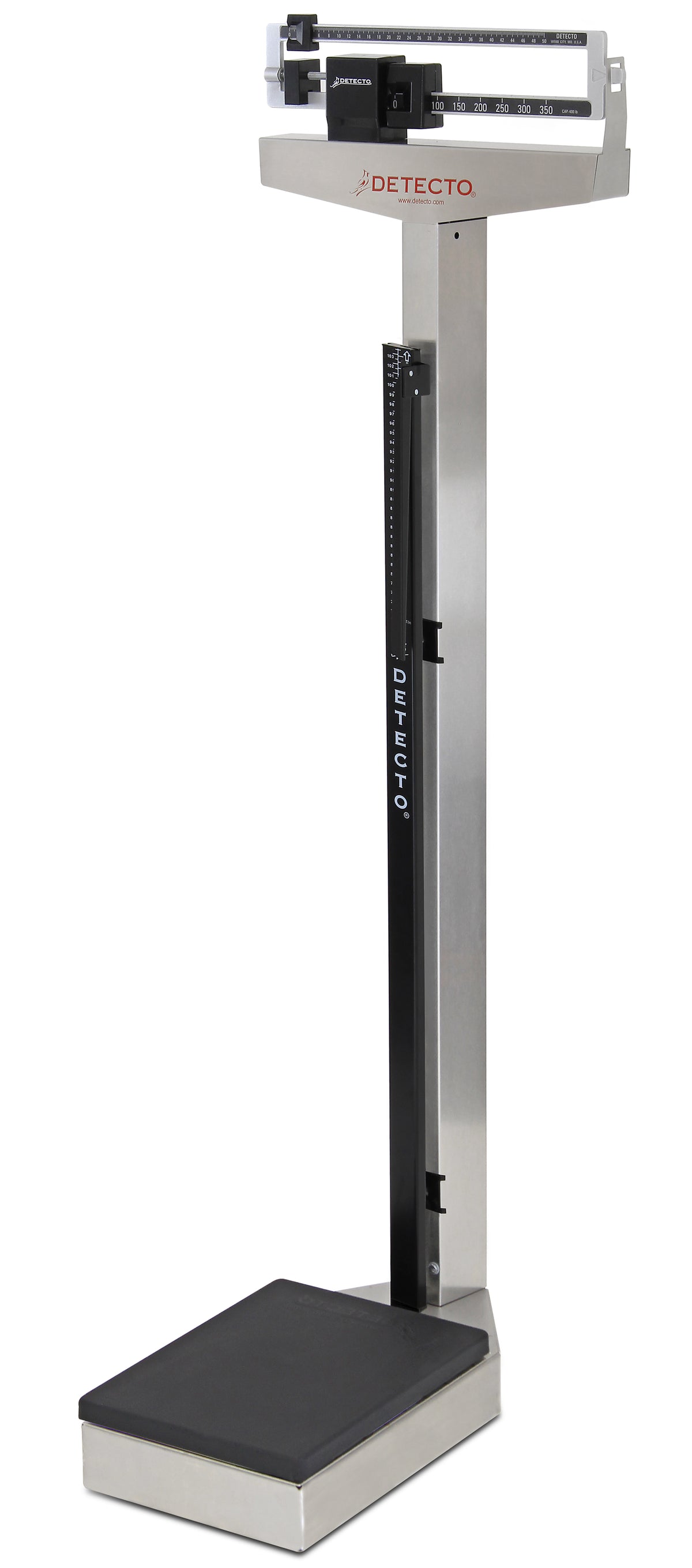 Detecto 439S Stainless Steel Physician's Beam Scale with Height Rod - view 2