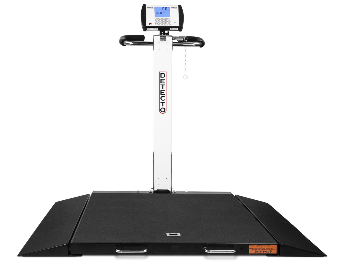Detecto 6550 Portable Wheelchair Scale with Folding Column