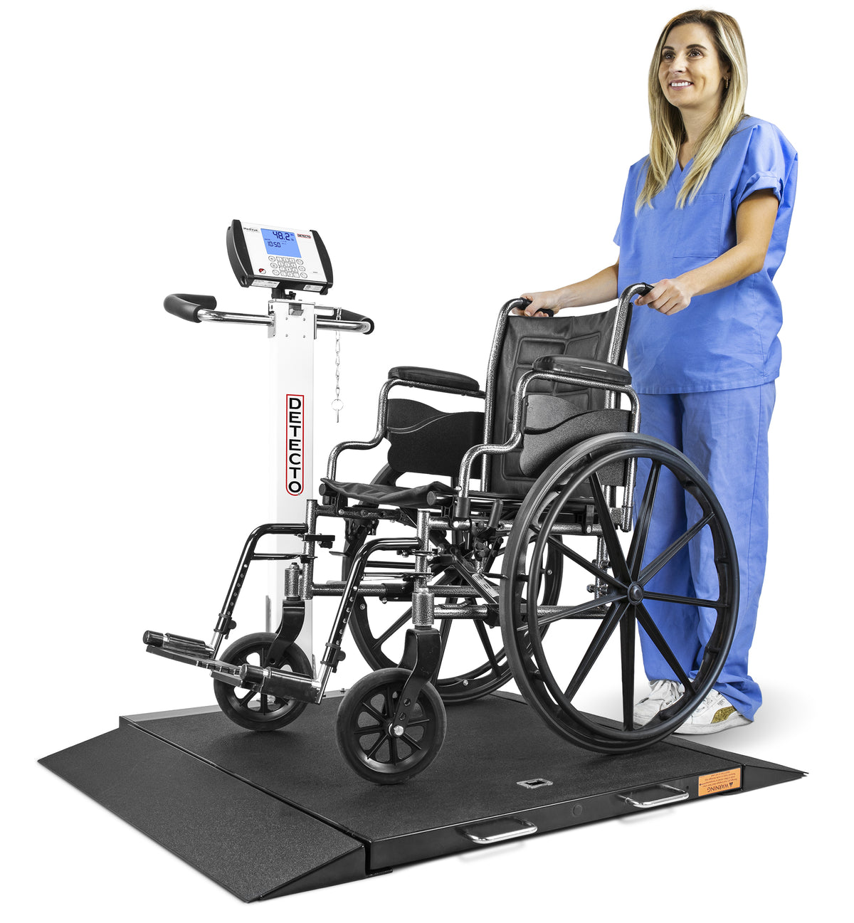 Detecto 6550 Portable Wheelchair Scale with Folding Column - view 3