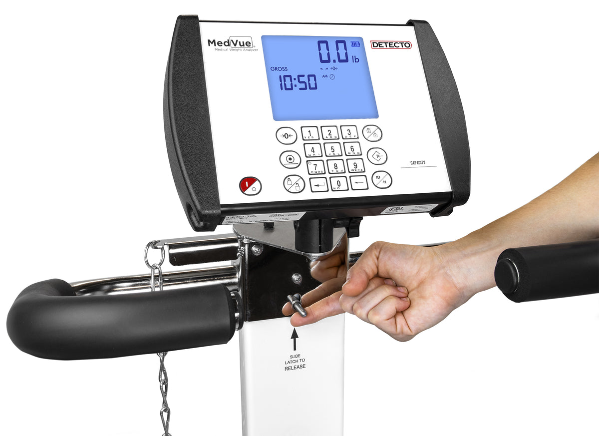 Detecto 6550 Portable Wheelchair Scale with Folding Column - view 5