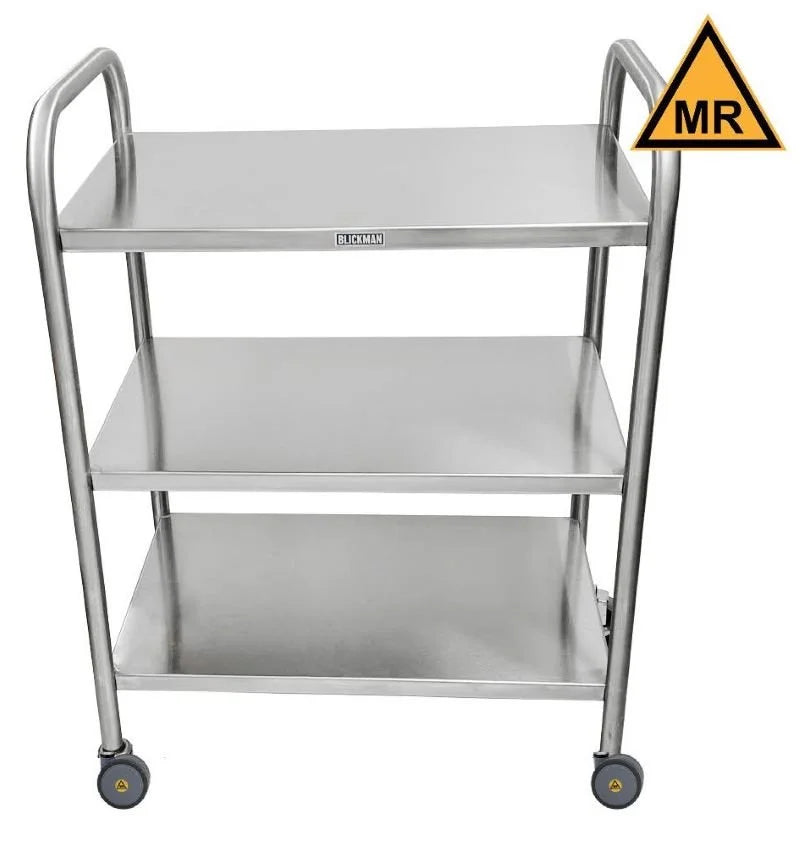 Blickman 7536SS-MR MR Conditional utility cart with end rails
