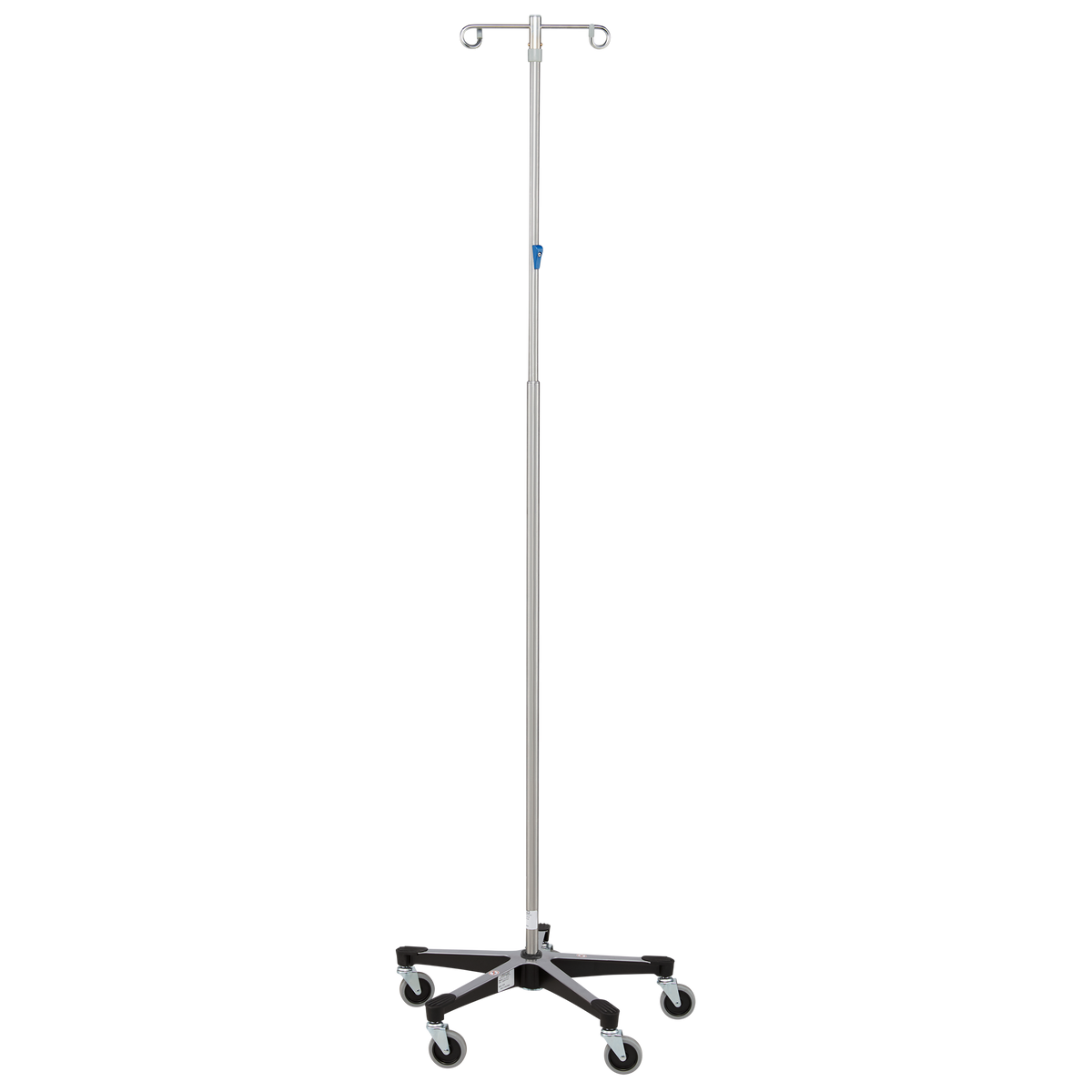 Blickman 7794SS stainless steel IV stand with thumb-control lock