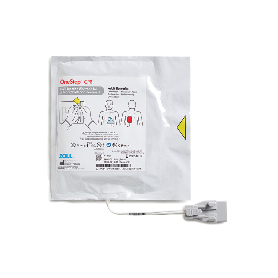 ZOLL OneStep CPR Resuscitation Electrodes – Anterior-Posterior (AP), 8/Case (8900-0213-01)