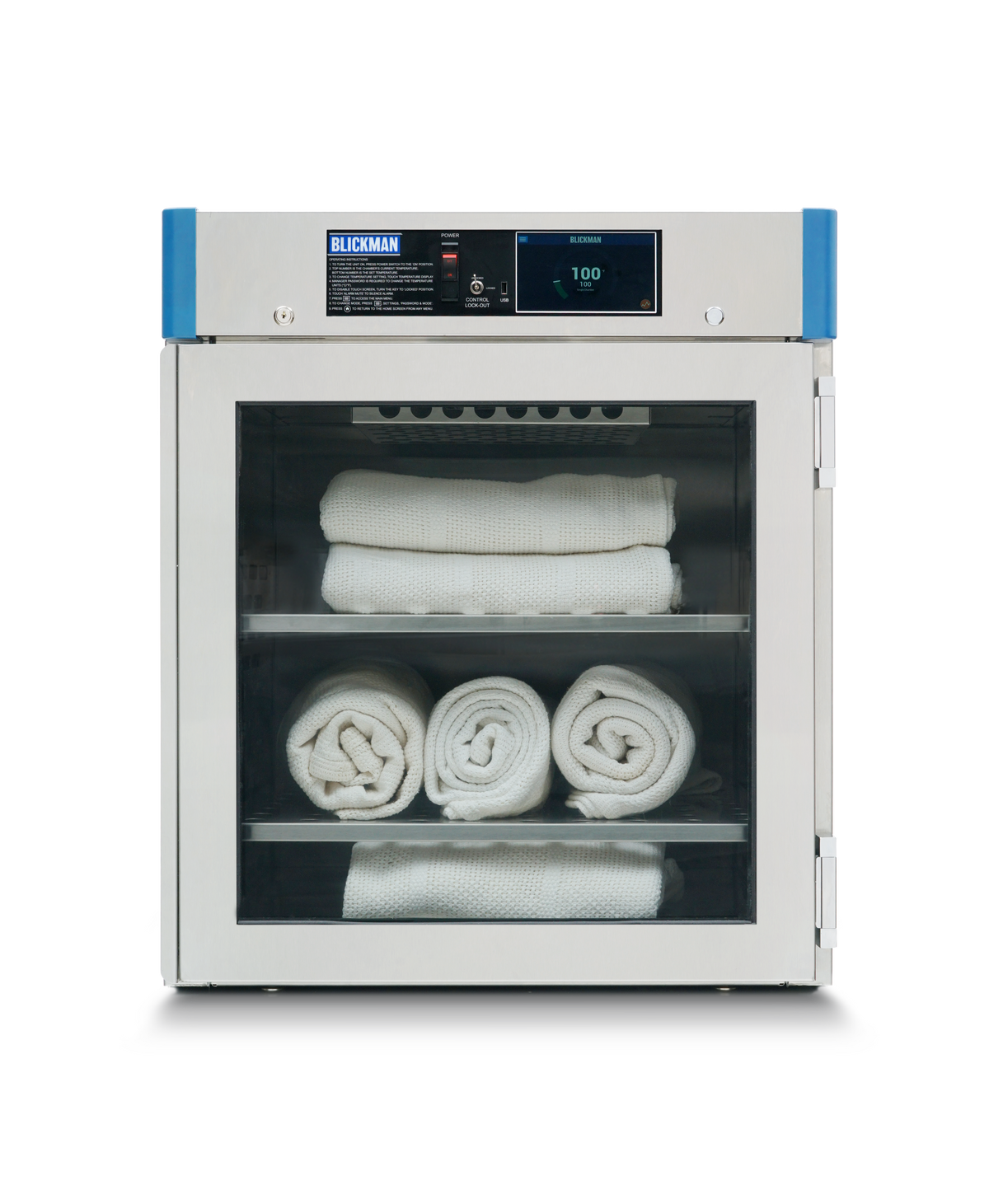 Blickman 8922TG undercounter warming cabinet, touchscreen, glass door
