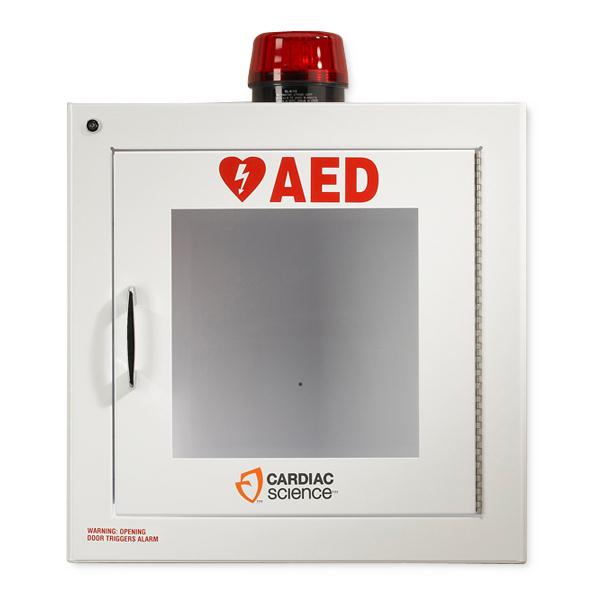 ZOLL Powerheart Surface-Mount AED Wall Cabinet with Alarm, Strobe & Security (50-00392-30)