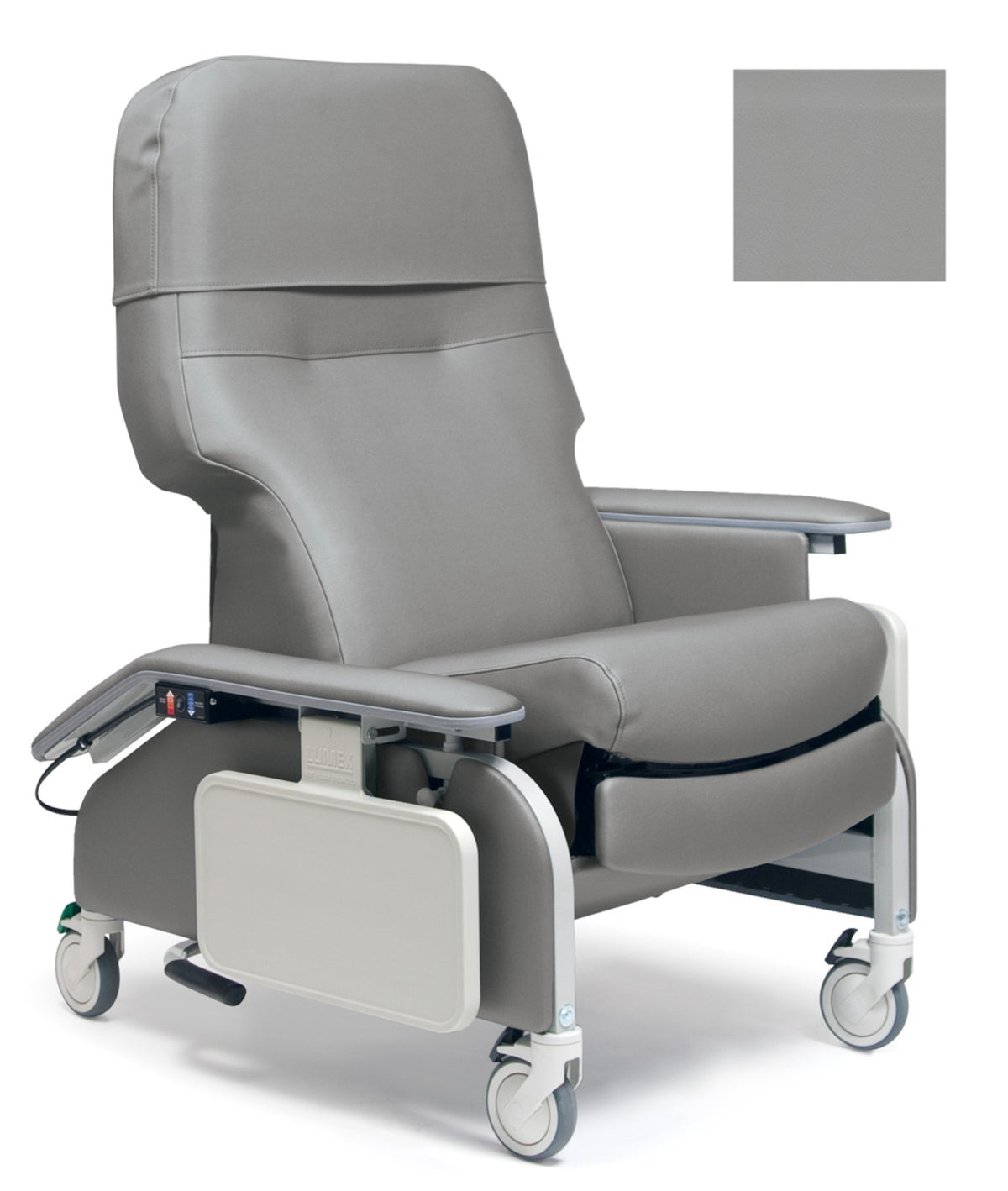 Lumex 566DG Deluxe Clinical Care Recliner with Drop Arms in Dove