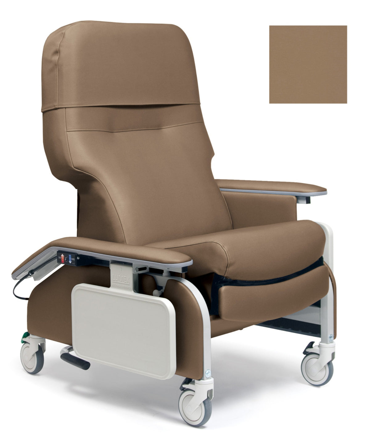 Lumex 566DG Deluxe Clinical Care Recliner with Drop Arms in Taupe