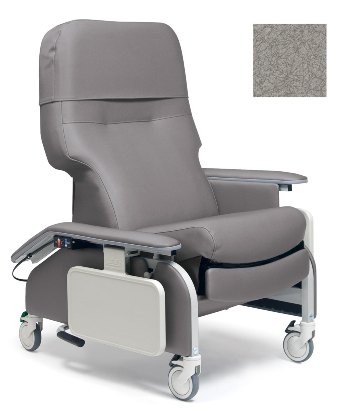 Lumex 566DG Deluxe Clinical Care Recliner with Drop Arms in Cobblestone