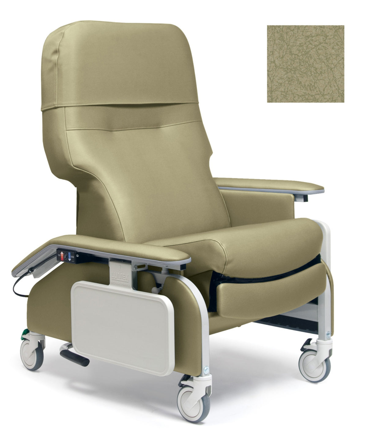 Lumex 566DG Deluxe Clinical Care Recliner with Drop Arms in Cypress
