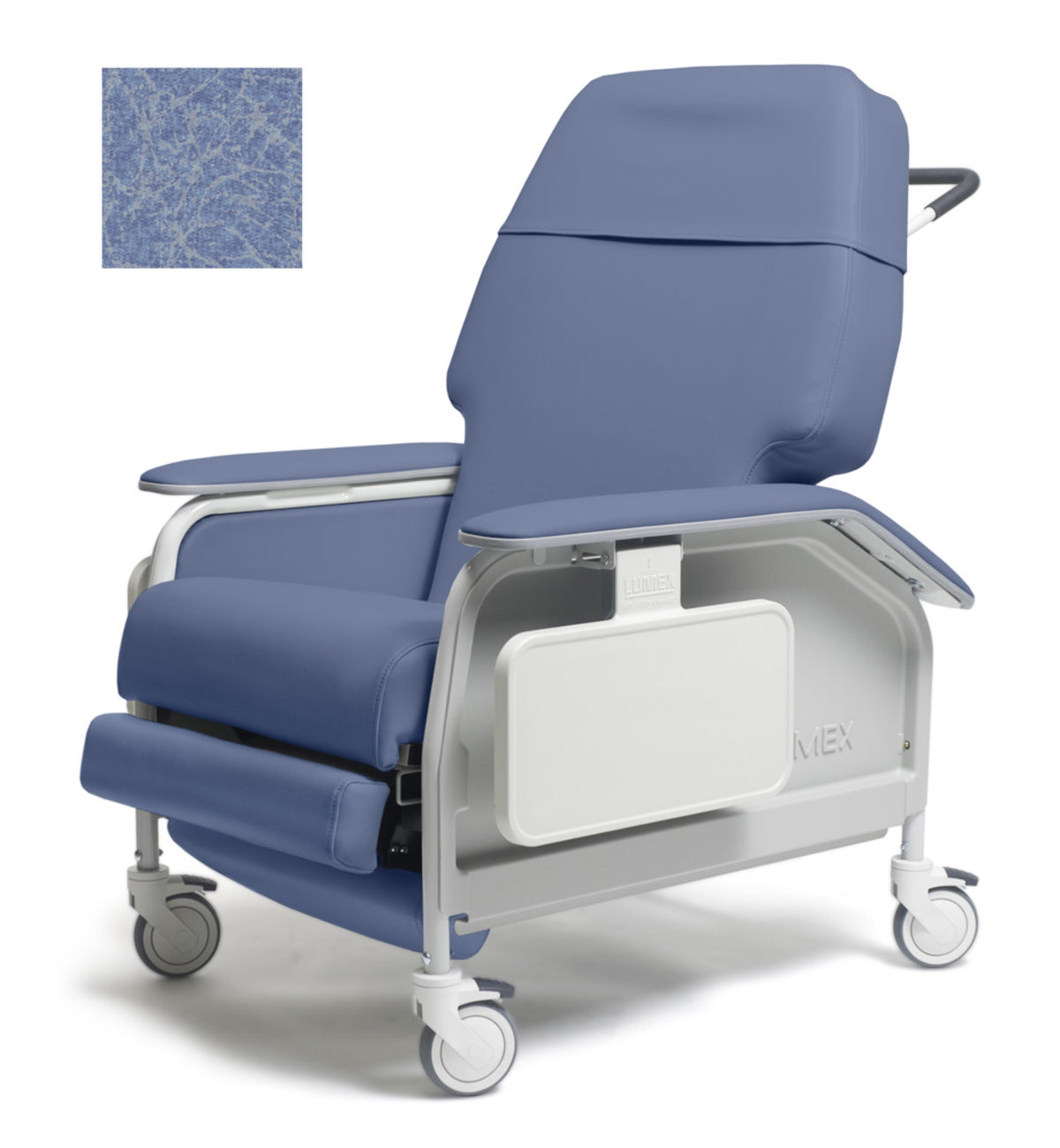 Lumex 587W Extra-Wide Clinical Care Recliner in Ice Blue