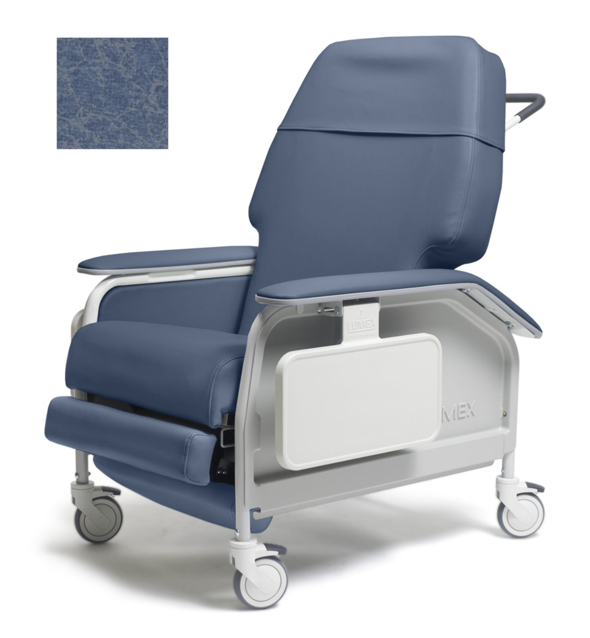 Lumex 587W Extra-Wide Clinical Care Recliner in Steel Blue