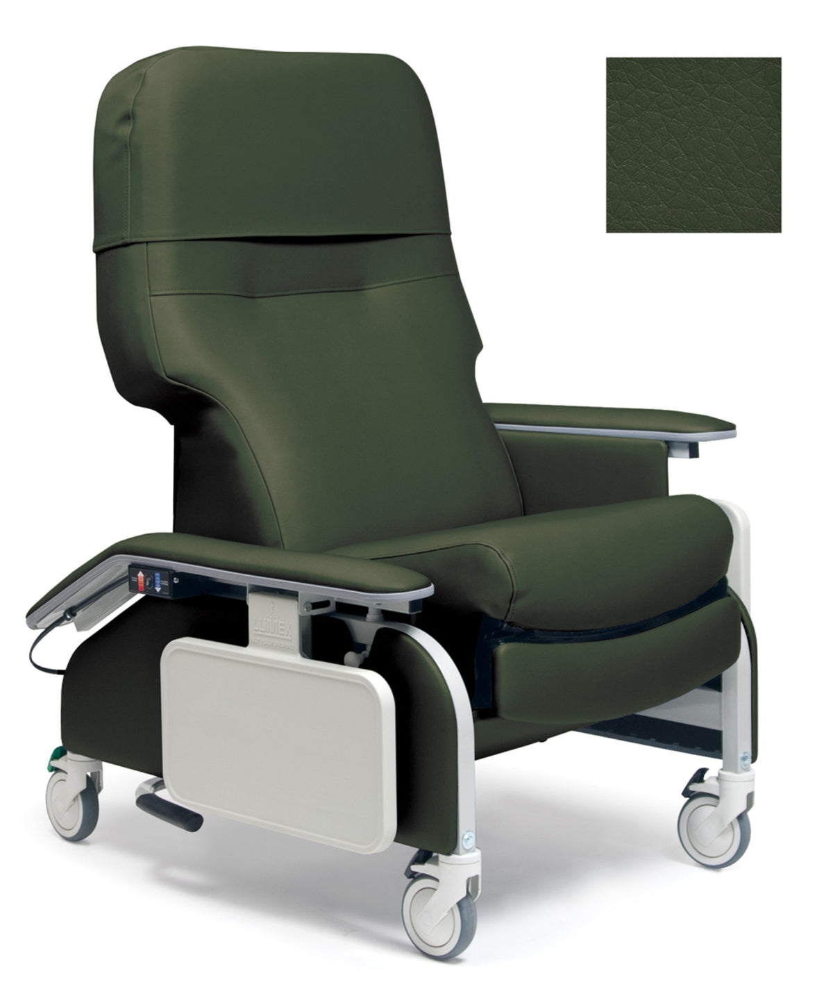 Lumex 566DG Deluxe Clinical Care Recliner with Drop Arms in Moss