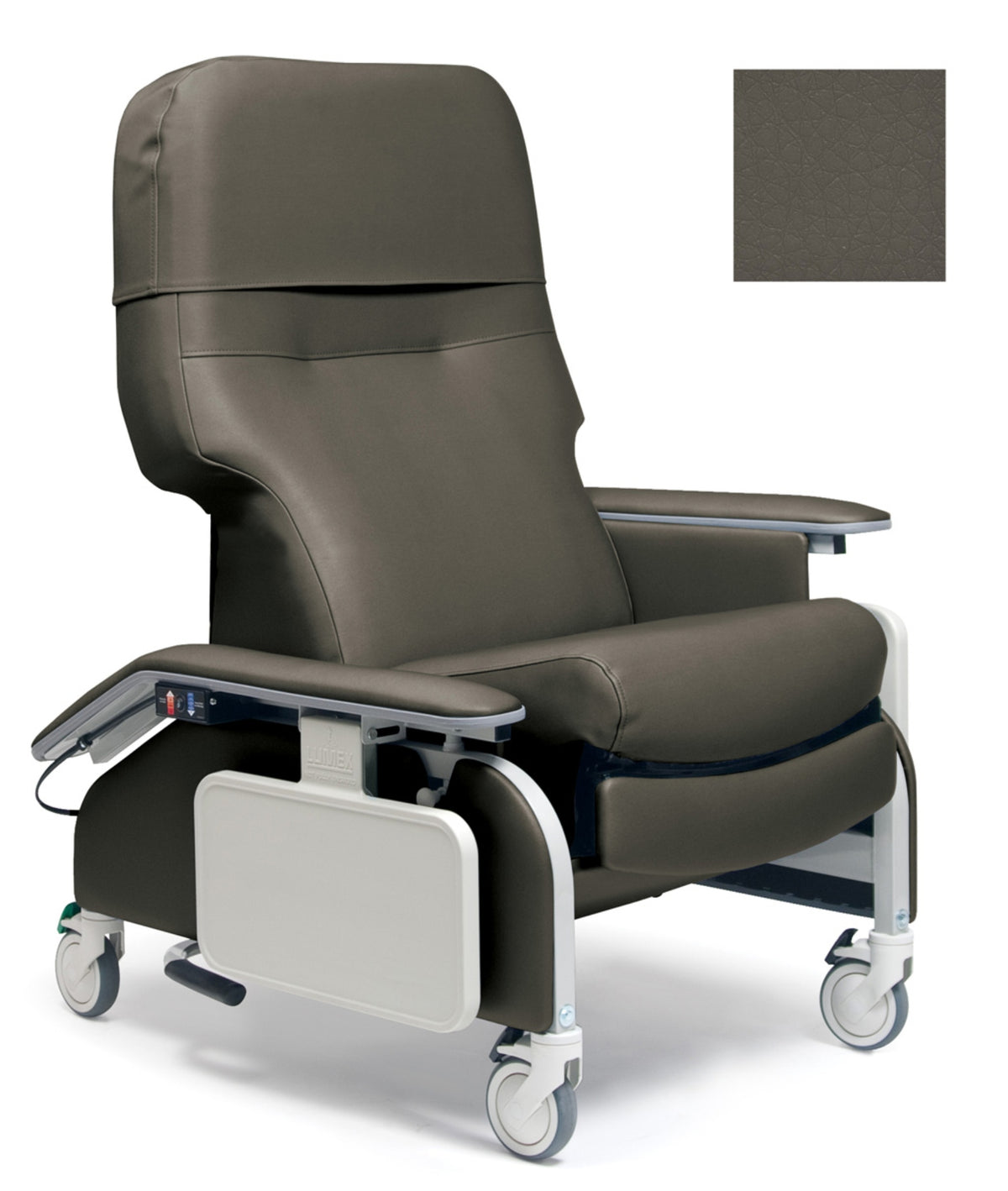 Lumex 566DG Deluxe Clinical Care Recliner with Drop Arms in Meteor