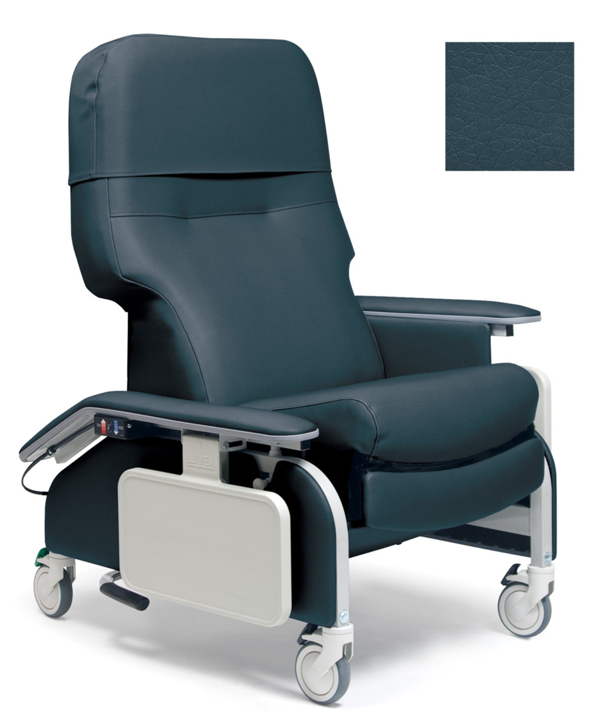 Lumex 566DG Deluxe Clinical Care Recliner with Drop Arms in Jet