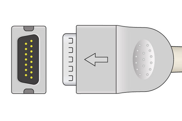 Cables & Sensors Mortara > Burdick Compatible Direct-Connect EKG Cable - 012-0700-00