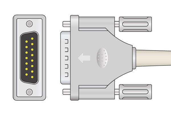 Cables & Sensors Philips Compatible Direct-Connect EKG Cable - M2461A