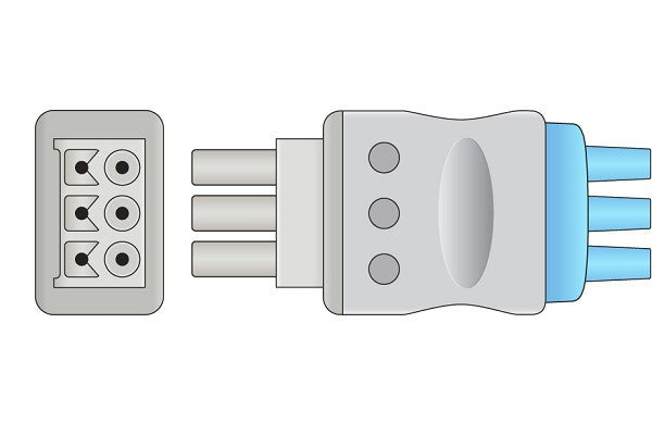 Cables & Sensors Datex Ohmeda Compatible ECG Leadwire - 545317-HEL