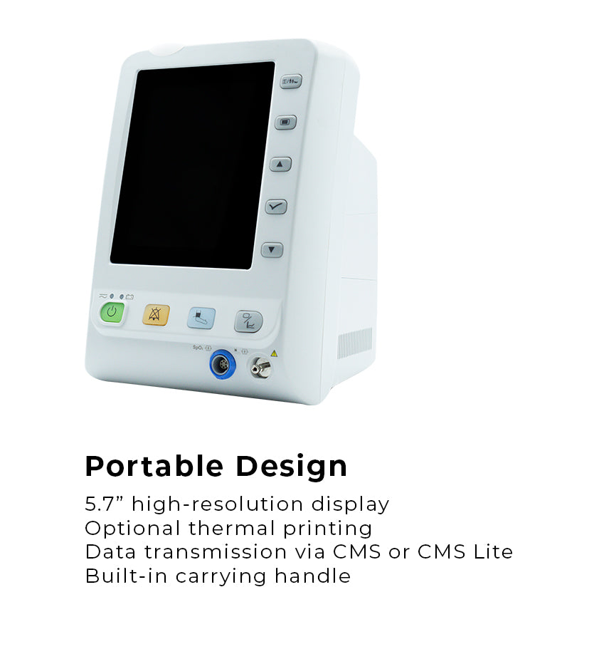 Edan M3 vital signs monitor left view