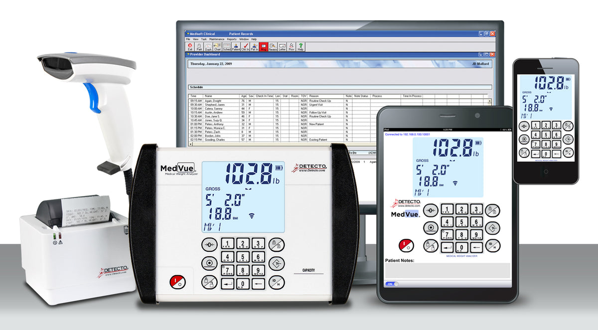 Detecto MV1 MedVue Digital Weight Indicator for Healthcare Scales - view 4