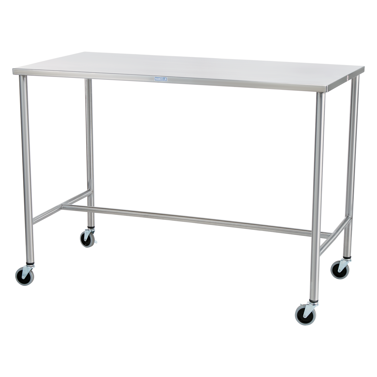 Blickman Sawyer stainless steel instrument table with H-brace