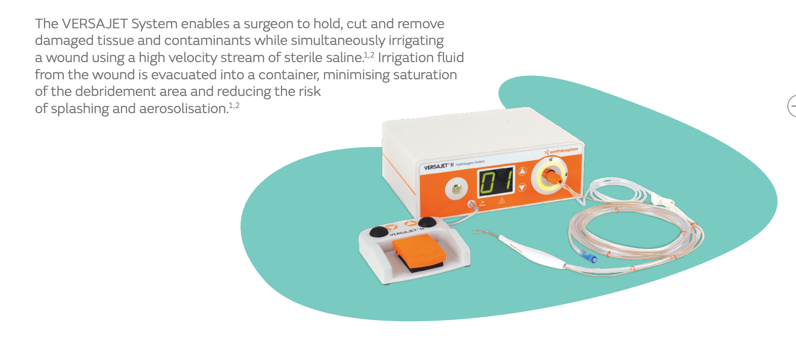 Smith & Nephew Versajet II Console with Footswitch