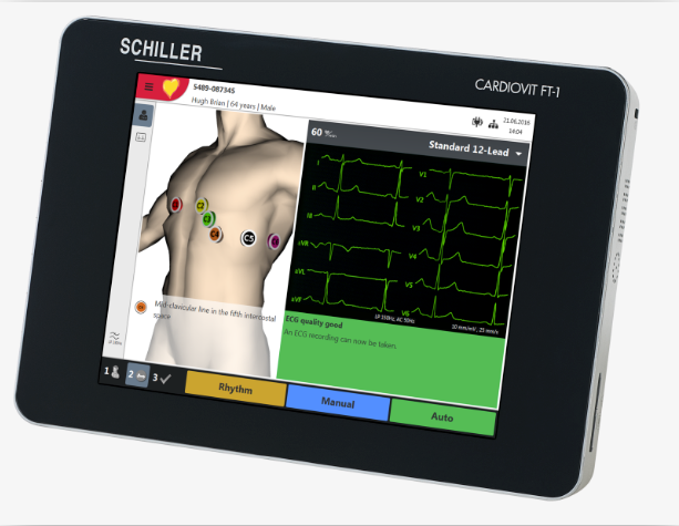 Schiller Cardiovit FT-1 EKG with Interpretation - Advanced Portable EKG ...