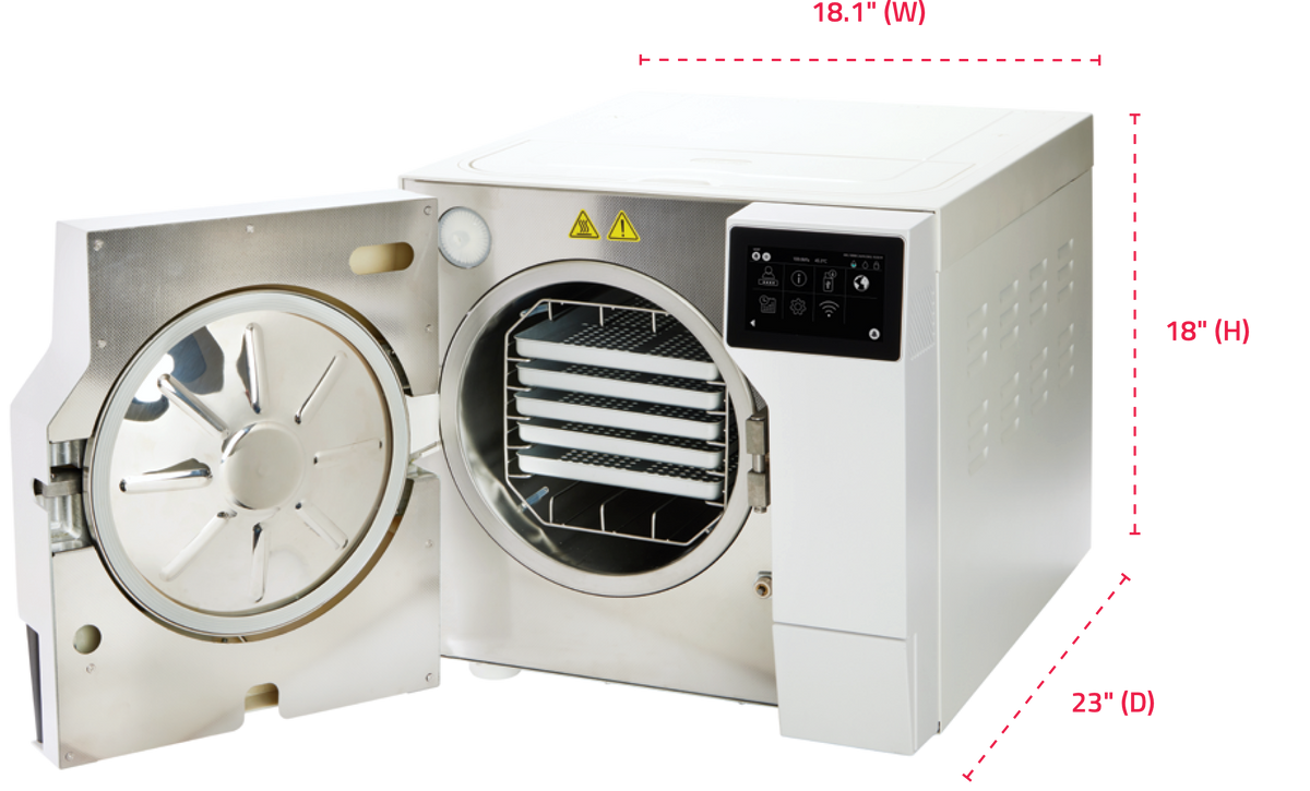 Tuttnauer T-Top 11 Automatic Autoclave - dimensions