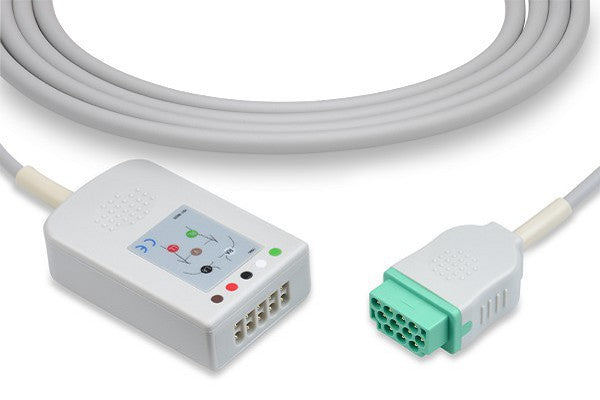 Cables & Sensors GE Healthcare > Marquette Compatible ECG Trunk Cable - 3/5 Leads