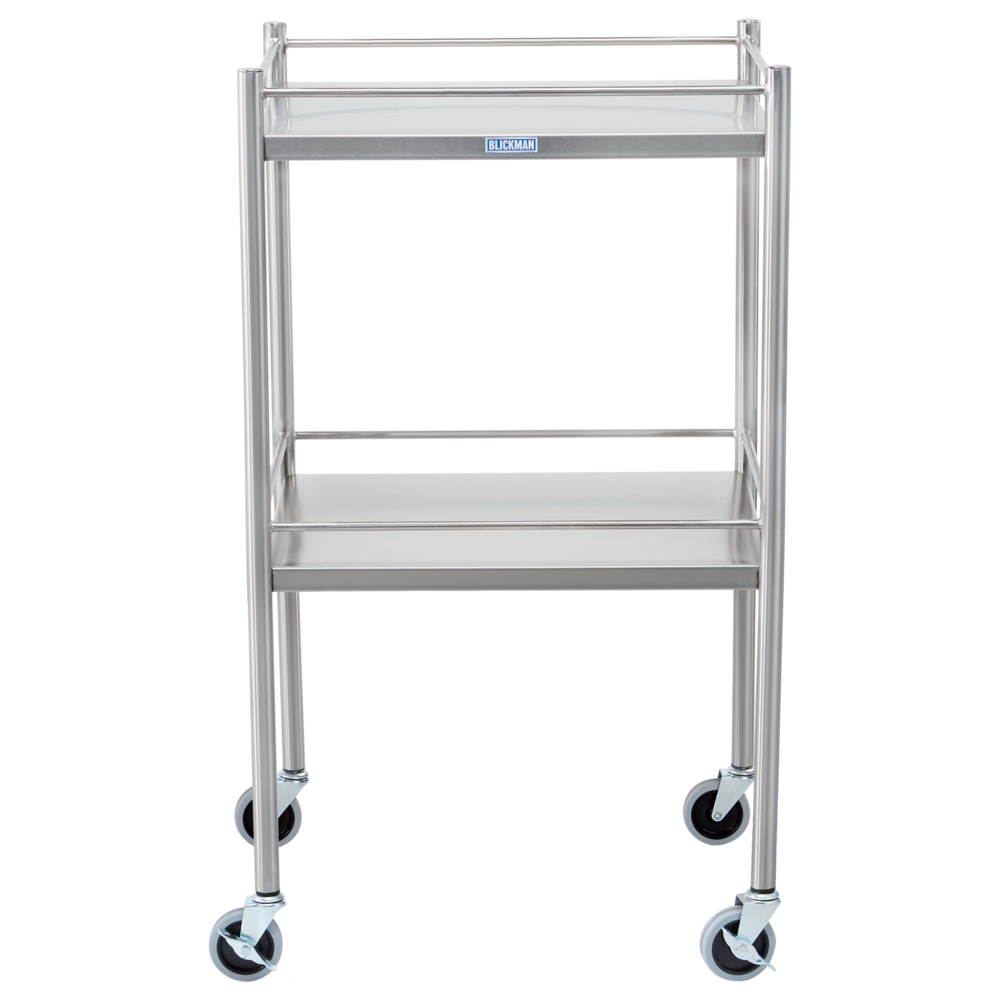 Blickman stainless steel utility table with shelves