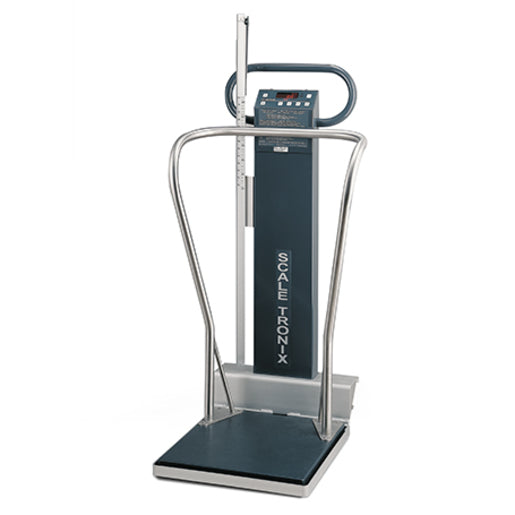 Welch Allyn Scale-Tronix 5002 Mobile Stand-On Scale – lb/kg, Data Port, Battery (5002-XX-X)