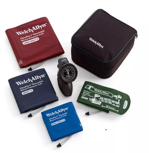 Welch Allyn Platinum DS58 Hand Aneroid Family Practice Kit – Child, Adult & Large Adult Cuffs (DS58-MCCB)