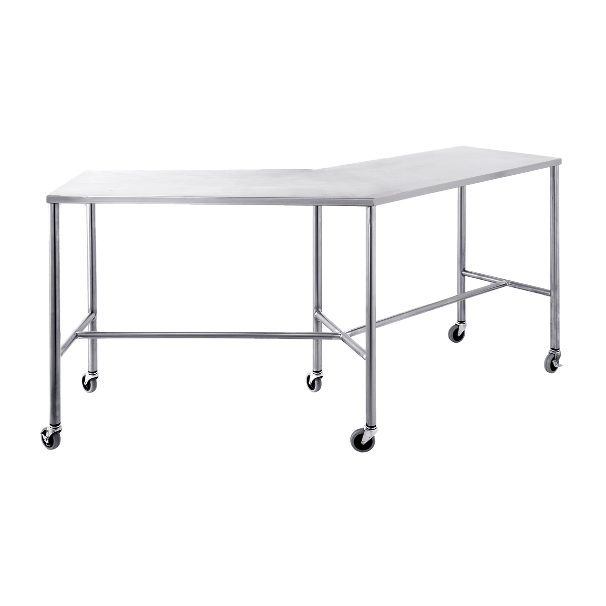 Blickman angular stainless steel instrument table