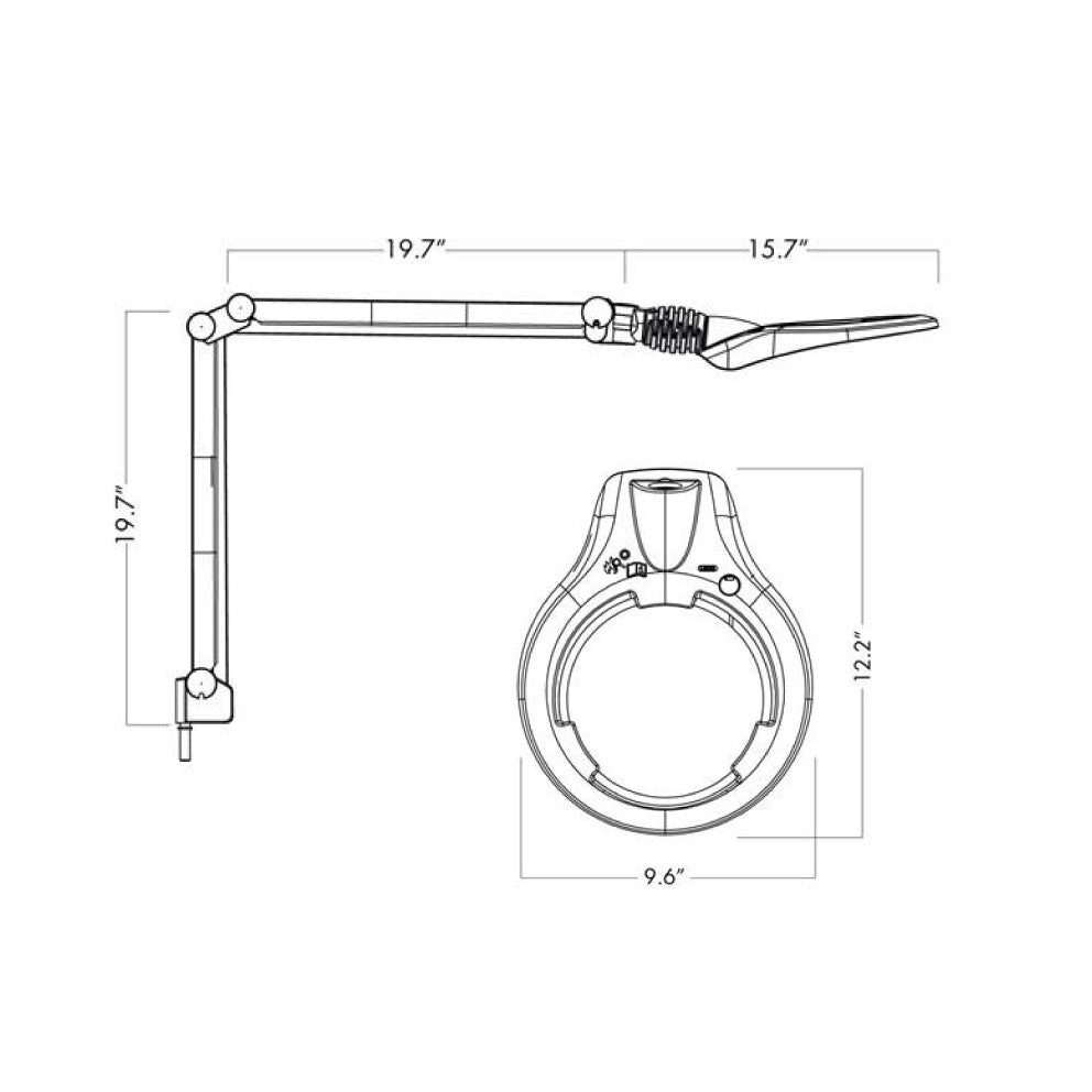 Epic LED Magnifier dimensions