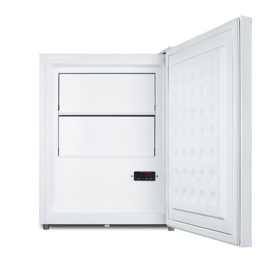 Accucold FF28LWHVAC open showing inner door flaps