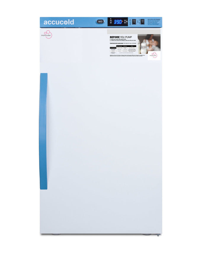 Accucold MOMCUBE MLRS3MC breast milk refrigerator, front