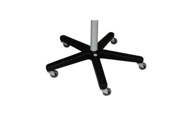 Blickman exam stool aluminum leg with Wall Saver tip
