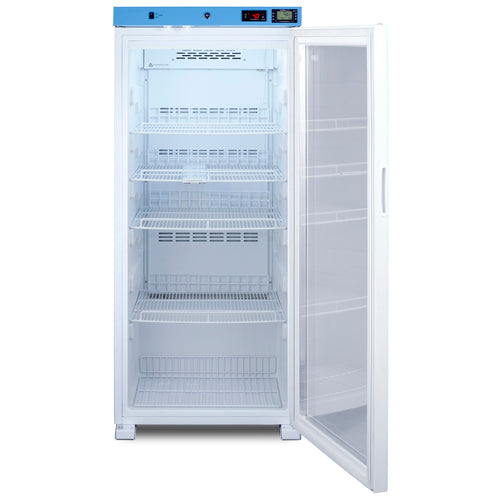 Accucold ACR1012G glass door refrigerator, door open