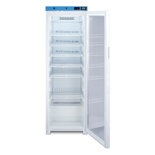 Accucold ACR1602G glass door refrigerator open