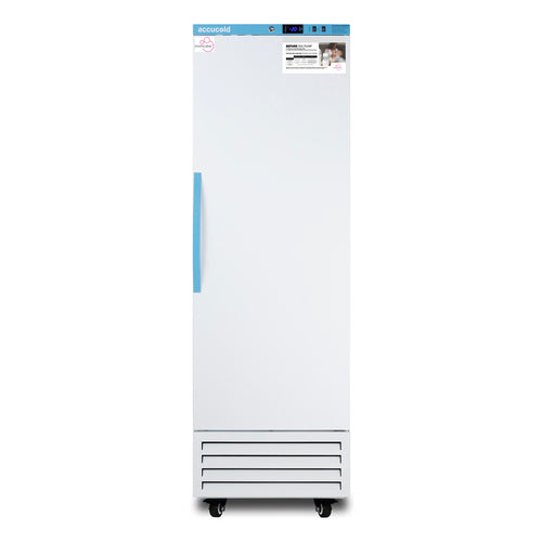 Accucold MOMCUBE AFS14PVMC upright breast milk freezer, front view