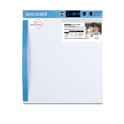 Accucold MOMCUBE AFZ1PVMC countertop breast milk freezer, front view