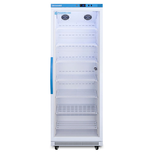 Accucold ARG18PV glass door vaccine refrigerator, front