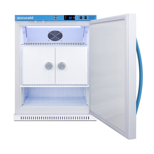 Accucold MOMCUBE with interior lockers, open