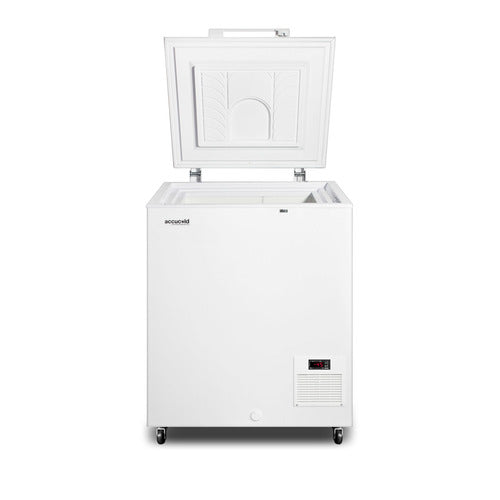 Accucold EL11LT chest freezer with lid open