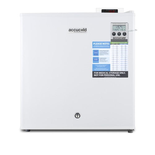 Accucold FS24LVAC compact vaccine freezer, front